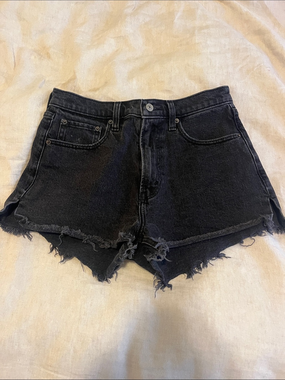 Abercrombie & Fitch High Rise Mom Short - Black